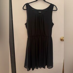 by & by Classic Black Midi Dress